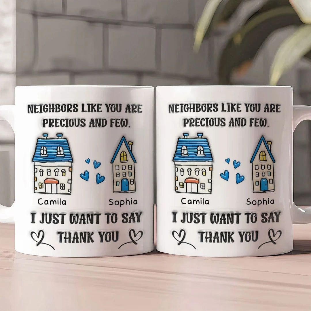 To A Precious Neighbor - Personalized Ceramic Coffee Mug