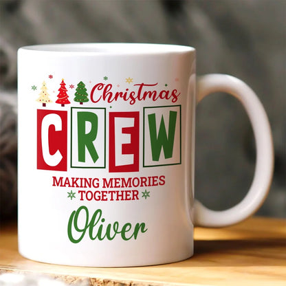 Christmas Crew Matching Family Sibling Gifts - Personalized Ceramic Coffee Mug