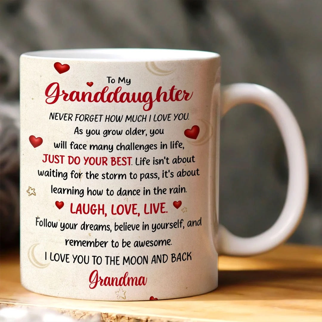 I Love You To The Moon And Back - Personalized Ceramic Coffee Mug