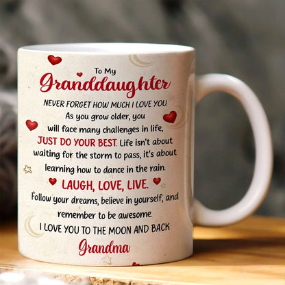 I Love You To The Moon And Back - Personalized Ceramic Coffee Mug