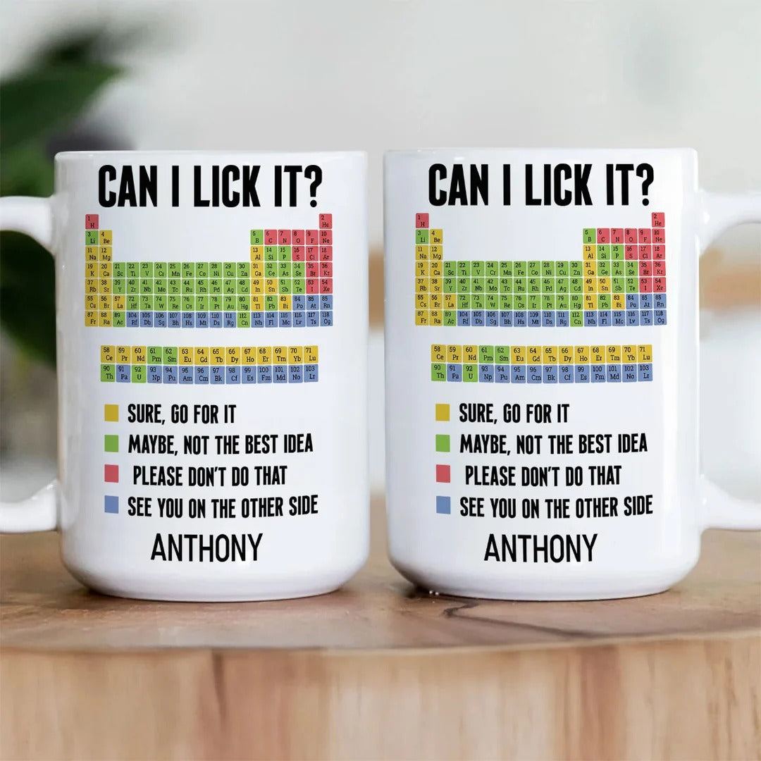 Can I Lick It - Personalized Ceramic Coffee Mug