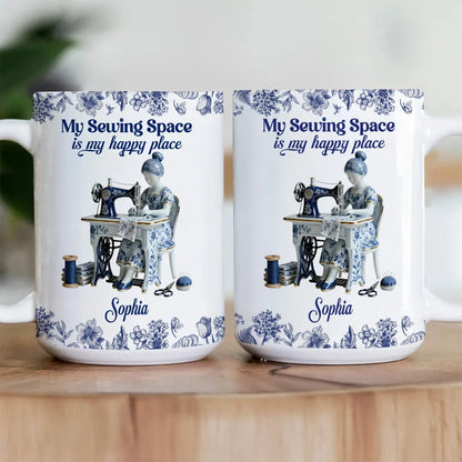 Love Sewing - Personalized Ceramic Coffee Mug