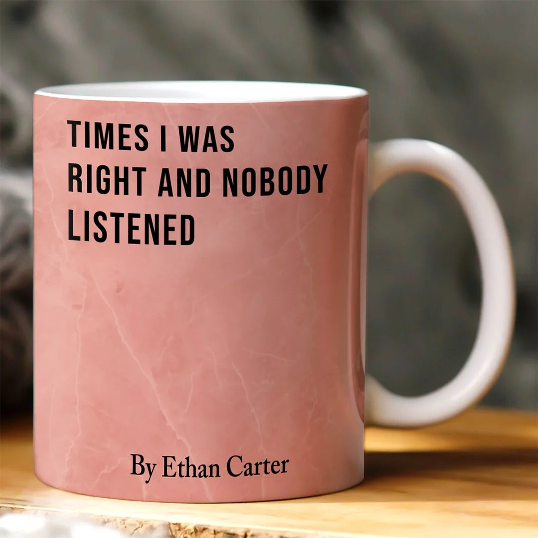 Funny Sarcastic Notebook Coworker Gag Gifts - Personalized Ceramic Coffee Mug