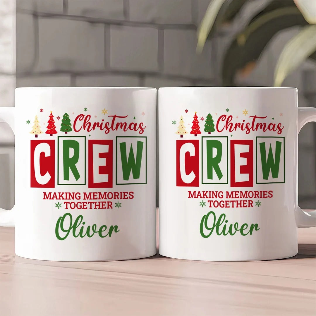 Christmas Crew Matching Family Sibling Gifts - Personalized Ceramic Coffee Mug