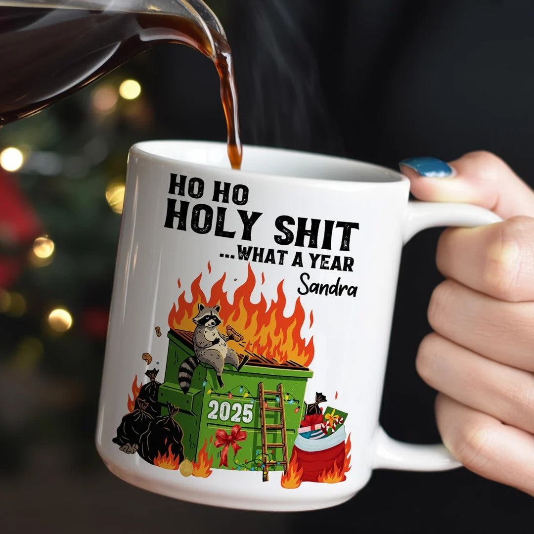 Ho Ho Holy Shit - Personalized Ceramic Coffee Mug