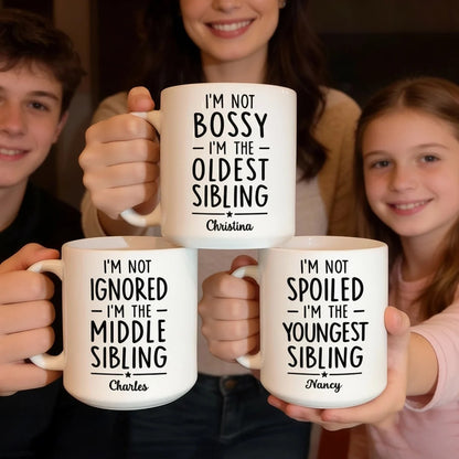 Sibling Truth Trio - Personalized Ceramic Coffee Mug