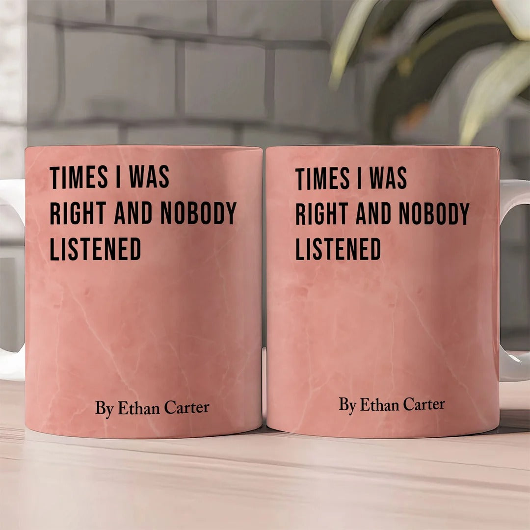 Funny Sarcastic Notebook Coworker Gag Gifts - Personalized Ceramic Coffee Mug