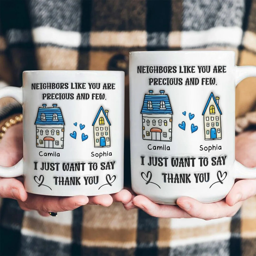 To A Precious Neighbor - Personalized Ceramic Coffee Mug