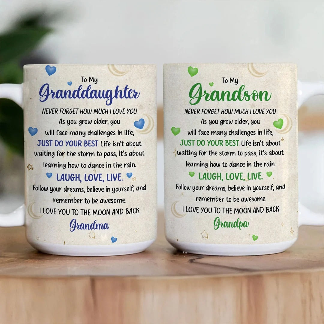 I Love You To The Moon And Back - Personalized Ceramic Coffee Mug