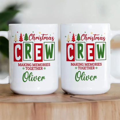 Christmas Crew Matching Family Sibling Gifts - Personalized Ceramic Coffee Mug