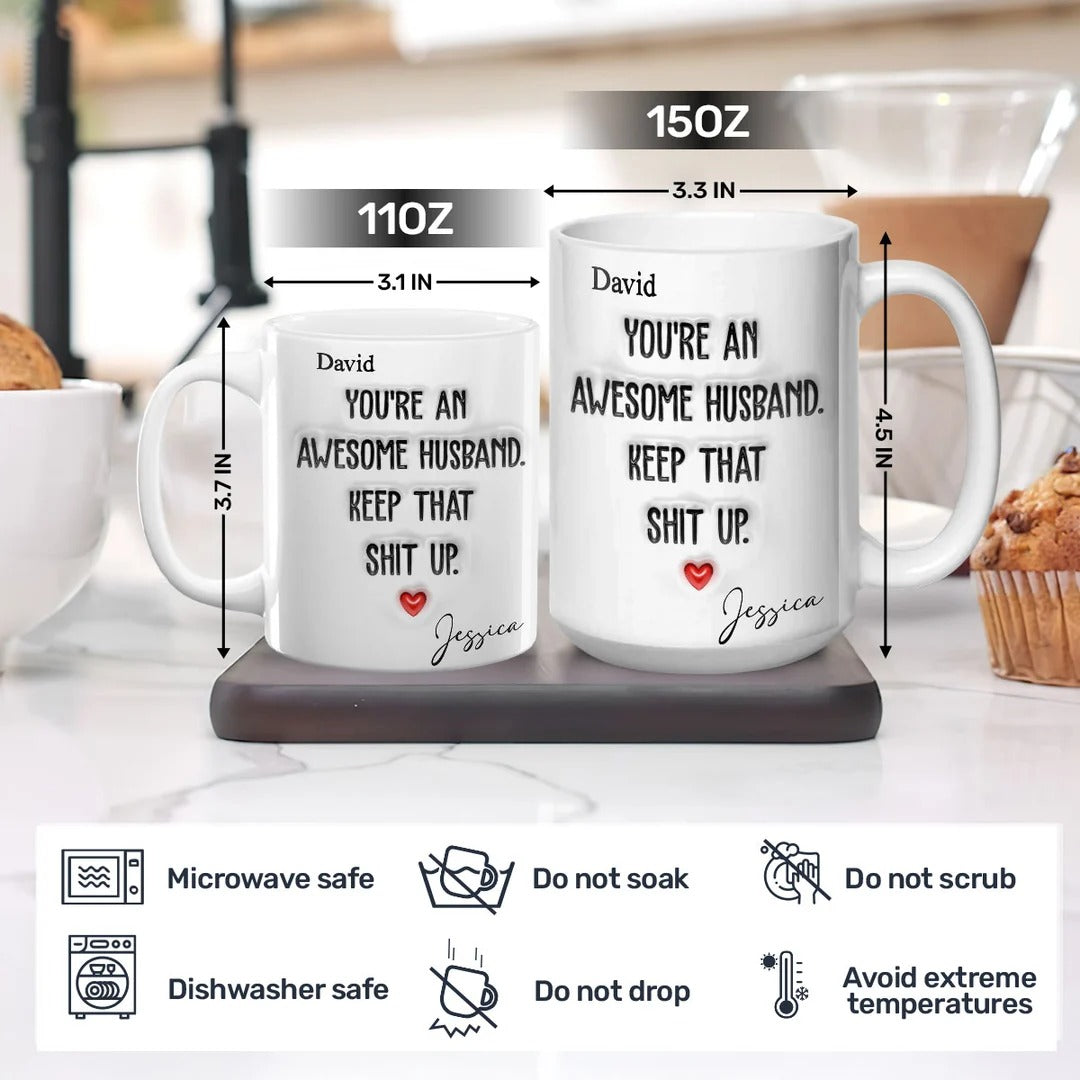 You Are An Awesome Husband - Personalized Ceramic Coffee Mug
