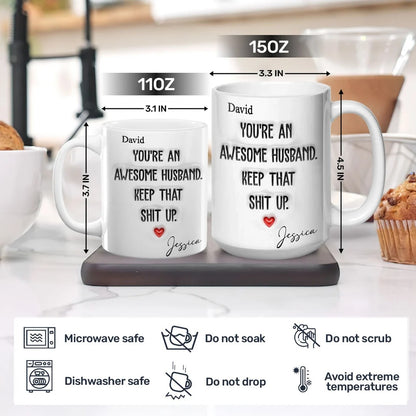 You Are An Awesome Husband - Personalized Ceramic Coffee Mug