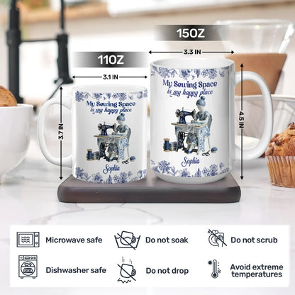 Love Sewing - Personalized Ceramic Coffee Mug