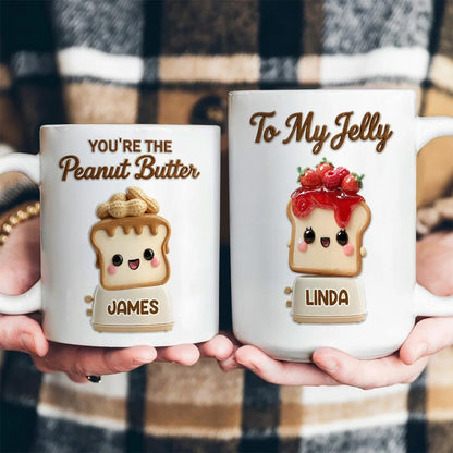 You're The Peanut Butter To My Jelly - Personalized Ceramic Coffee Mug
