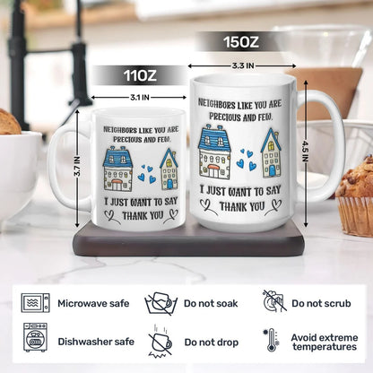 To A Precious Neighbor - Personalized Ceramic Coffee Mug