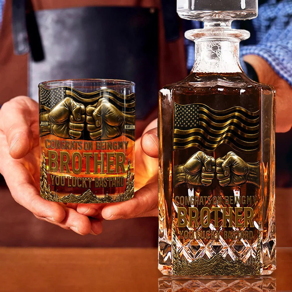 Congrat On Being My Husband - Personalized Whiskey Glass