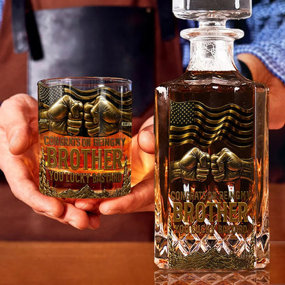 Congrat On Being My Husband - Personalized Whiskey Glass