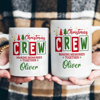 Christmas Crew Matching Family Sibling Gifts - Personalized Ceramic Coffee Mug