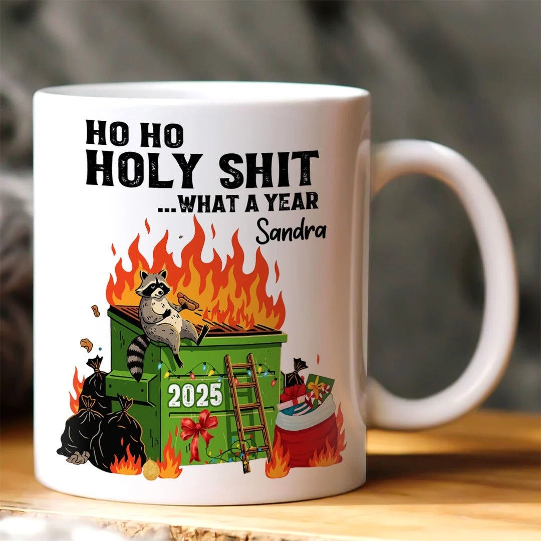 Ho Ho Holy Shit - Personalized Ceramic Coffee Mug