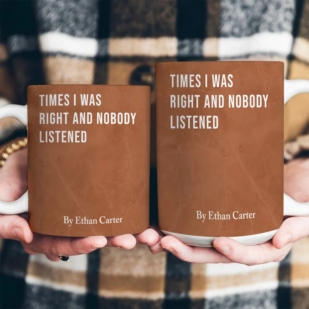 Funny Sarcastic Notebook Coworker Gag Gifts - Personalized Ceramic Coffee Mug
