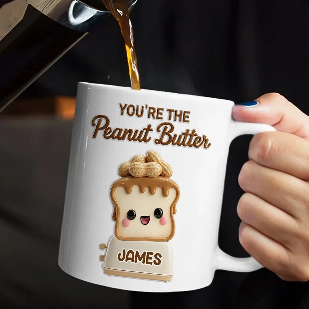 You're The Peanut Butter To My Jelly - Personalized Ceramic Coffee Mug