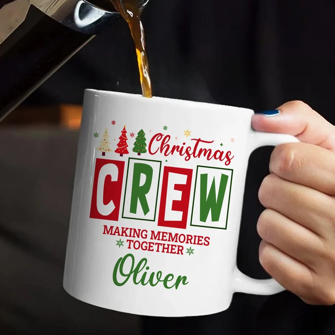 Christmas Crew Matching Family Sibling Gifts - Personalized Ceramic Coffee Mug