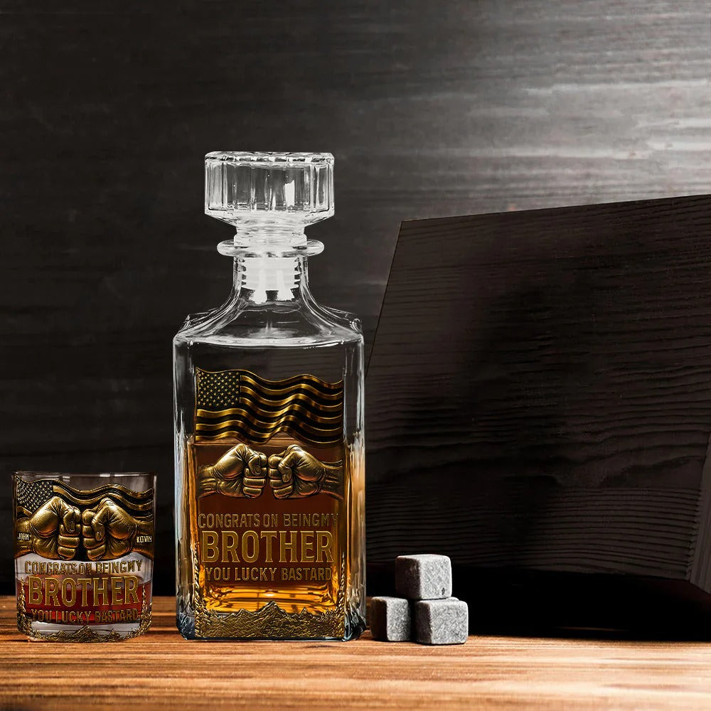 Congrat On Being My Husband - Personalized Whiskey Glass