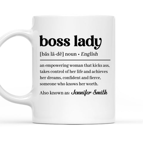 Boss Lady Definition - Personalized Coffee Mug