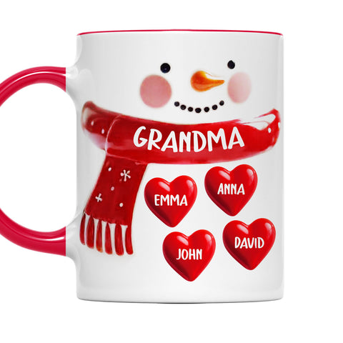Snowman Grandma - Personalized 3D Accent Mug