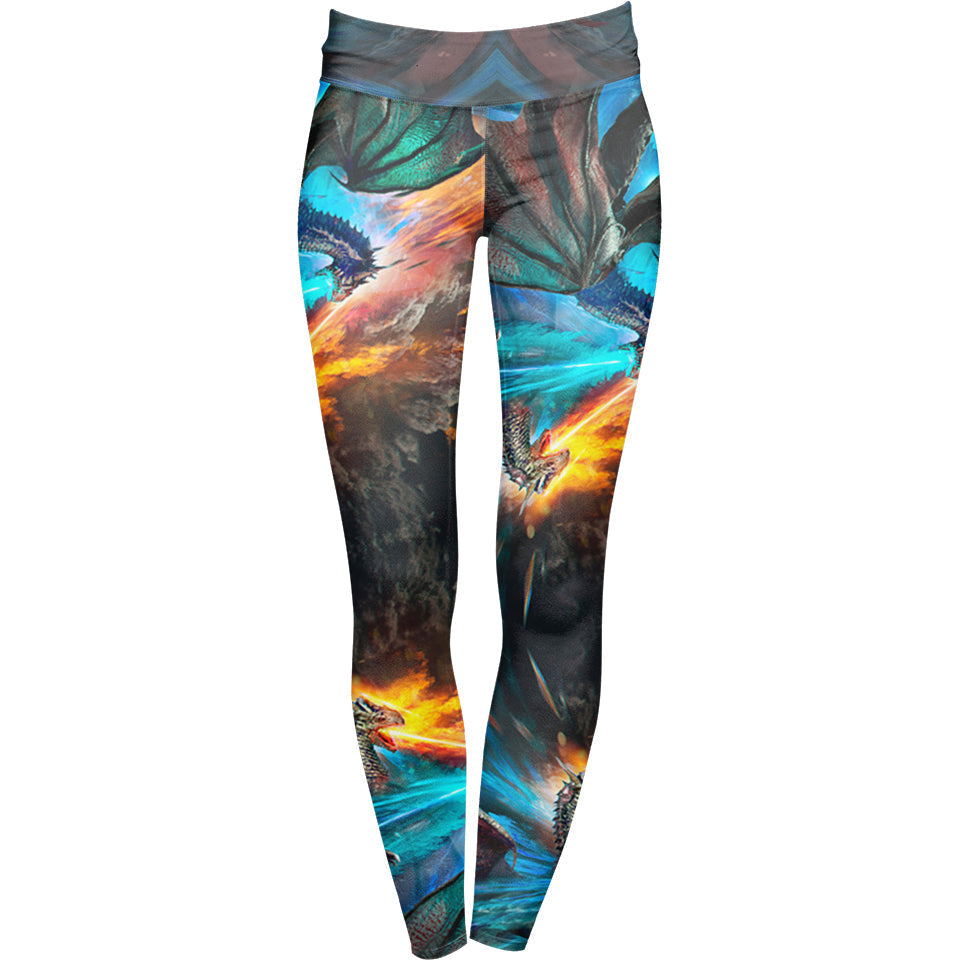 Fire and Ice Dragons Leggings