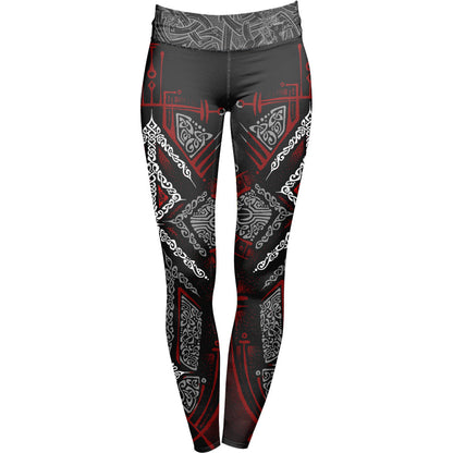 Runes of Loki Leggings - Red Edition