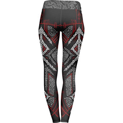 Runes of Loki Leggings - Red Edition