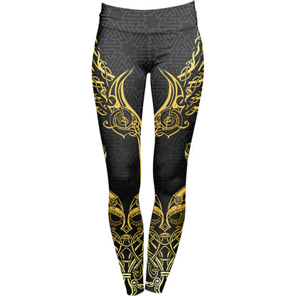 Valkyries of Valhalla Leggings - Gold Edition