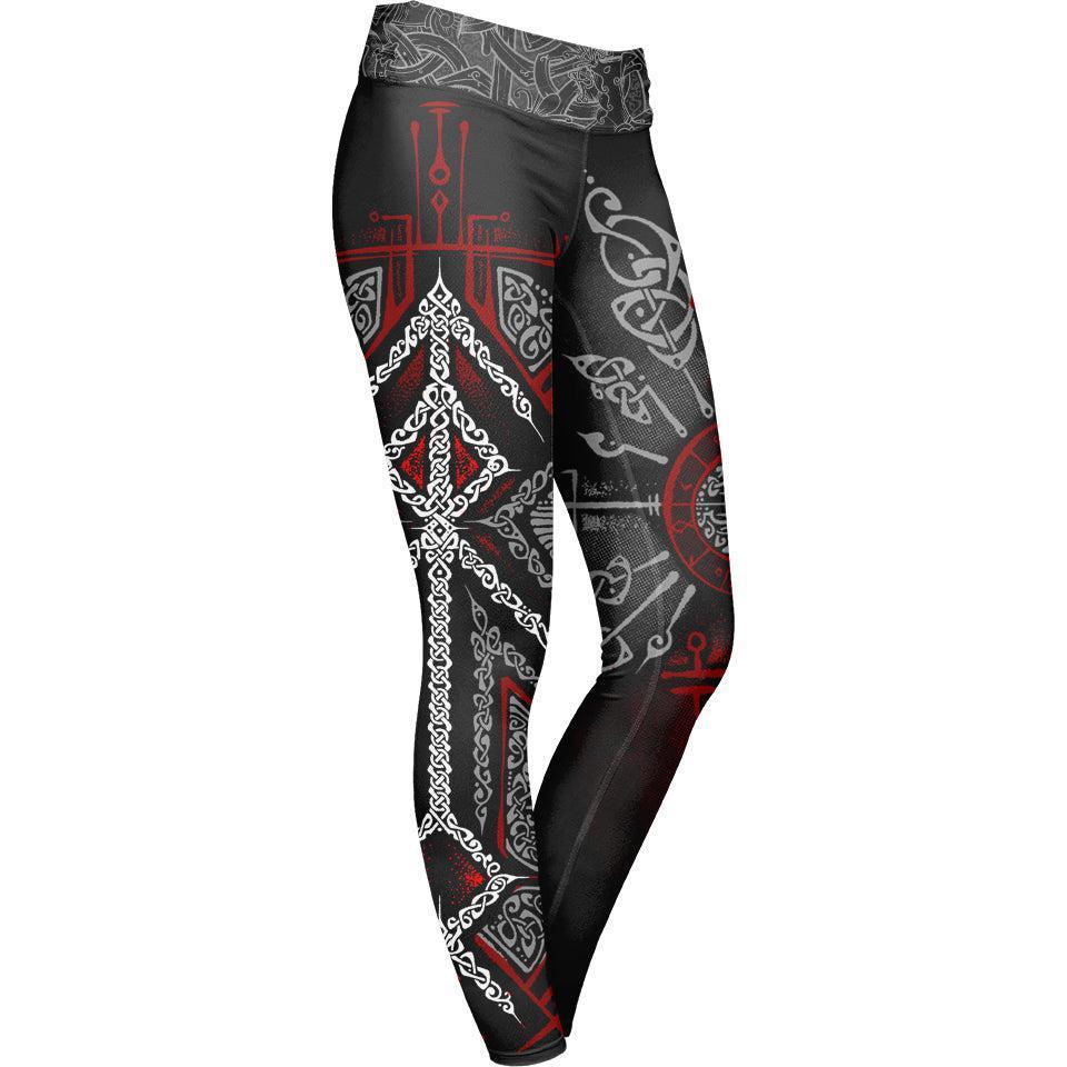 Runes of Loki Leggings - Red Edition