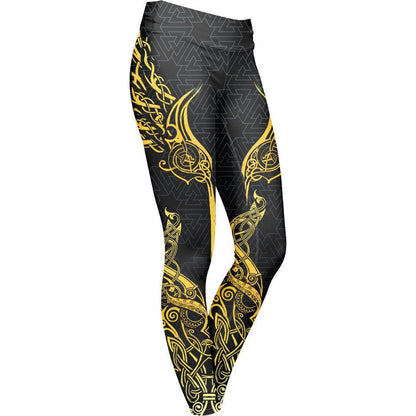 Valkyries of Valhalla Leggings - Gold Edition