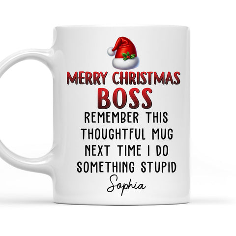 Merry Christmas Boss - Personalized Chirstmas Mug