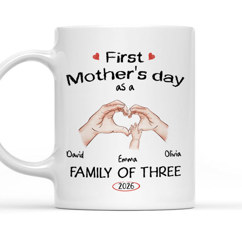 As A Family Of Three - Personalized Coffee Mug