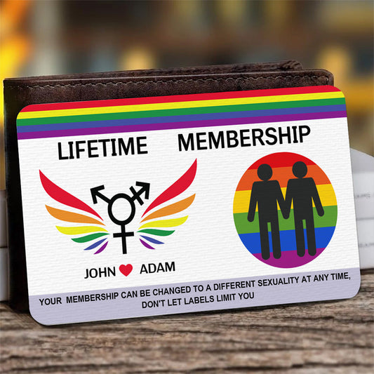 Lifetime Membership - Personalized Aluminum Wallet Card