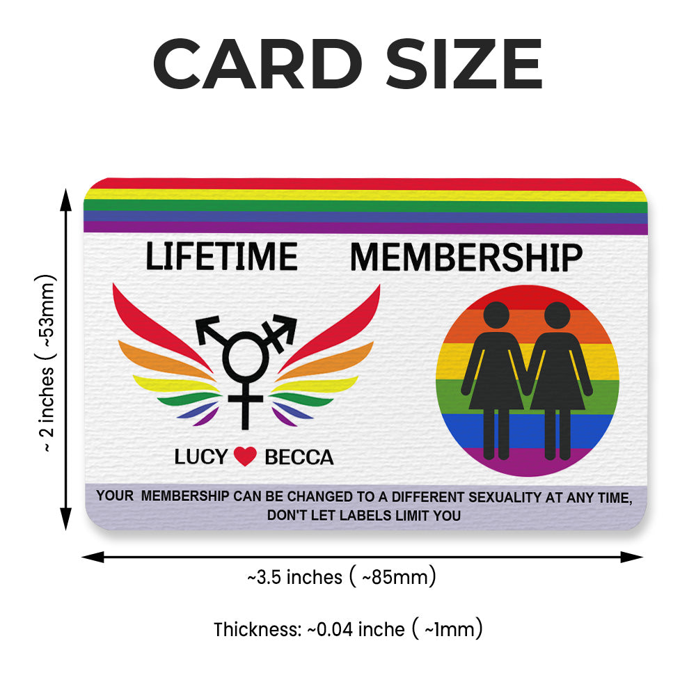 Lifetime Membership - Personalized Aluminum Wallet Card