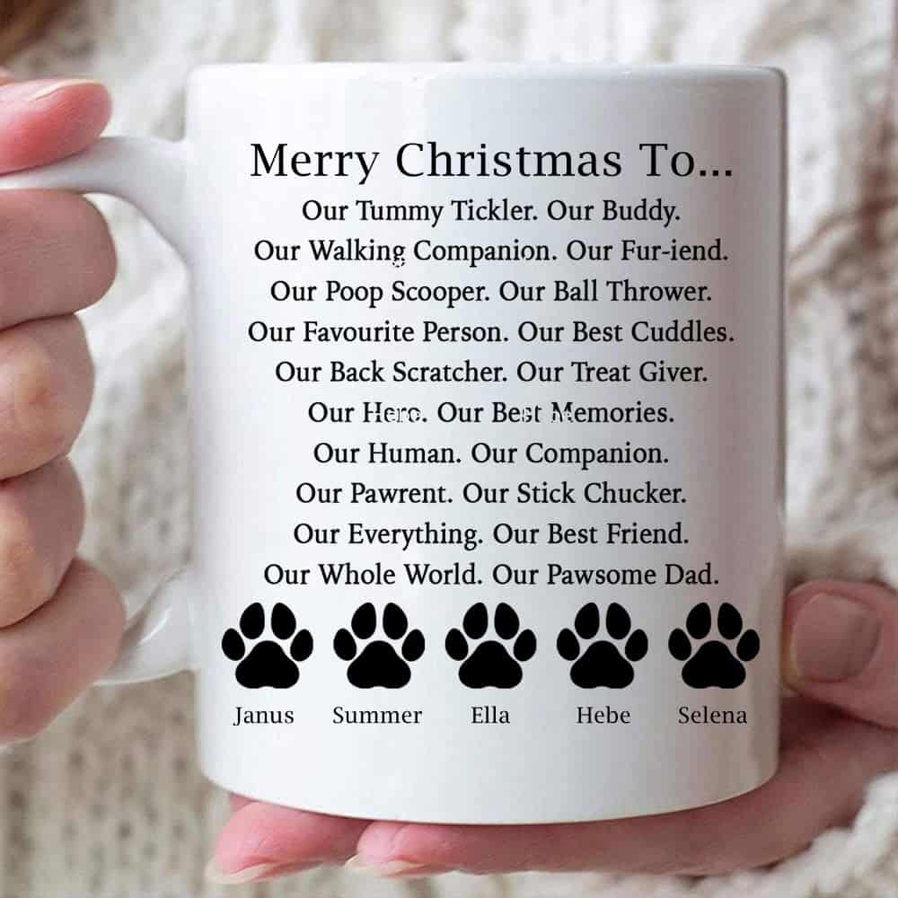 Merry Christmas To Dog Dad Personalized Mug - Custom Coffee Mug - Christmas's Gift