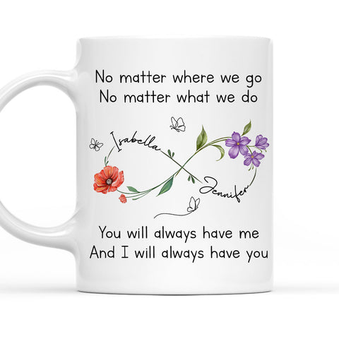 No Matter Where You Go What We Do You Will Always Have Me Mug - Personalized Coffee Mug