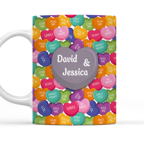 Love Laughter And Candy- Personalized Coffee Mug