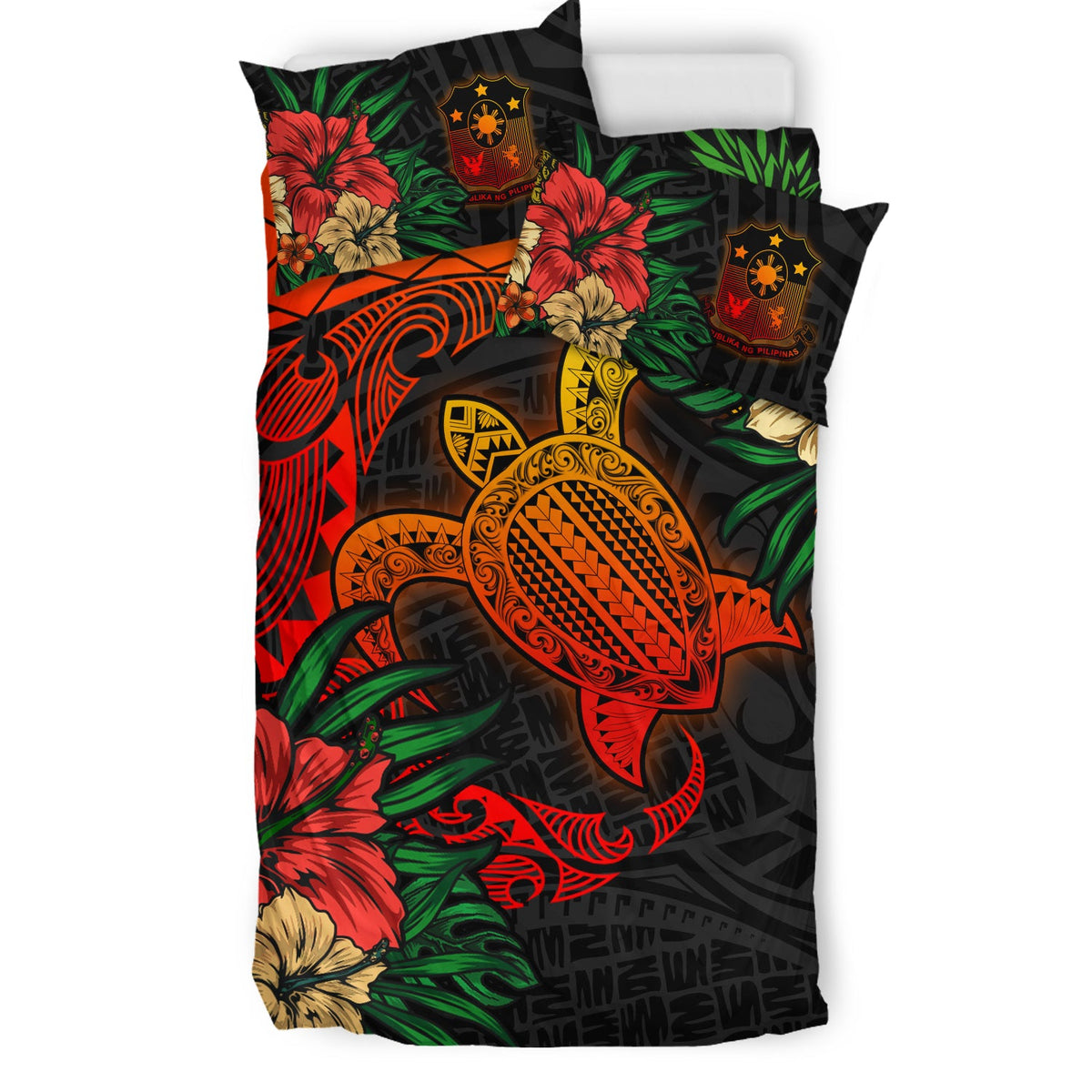 Philippines Bedding Set - Philippine Polynesian Turtle Tropical Bedding Set
