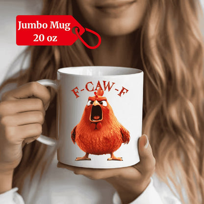 Funny Mug - F-Caw-F Crow Joke - Gift For Family Members, Coworkers, Friends - Personalized Mug