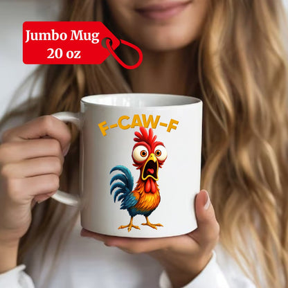 F-Caw-F Crow Joke - Funny Mug - Gift For Family Members, Coworkers, Friends - Personalized Mug
