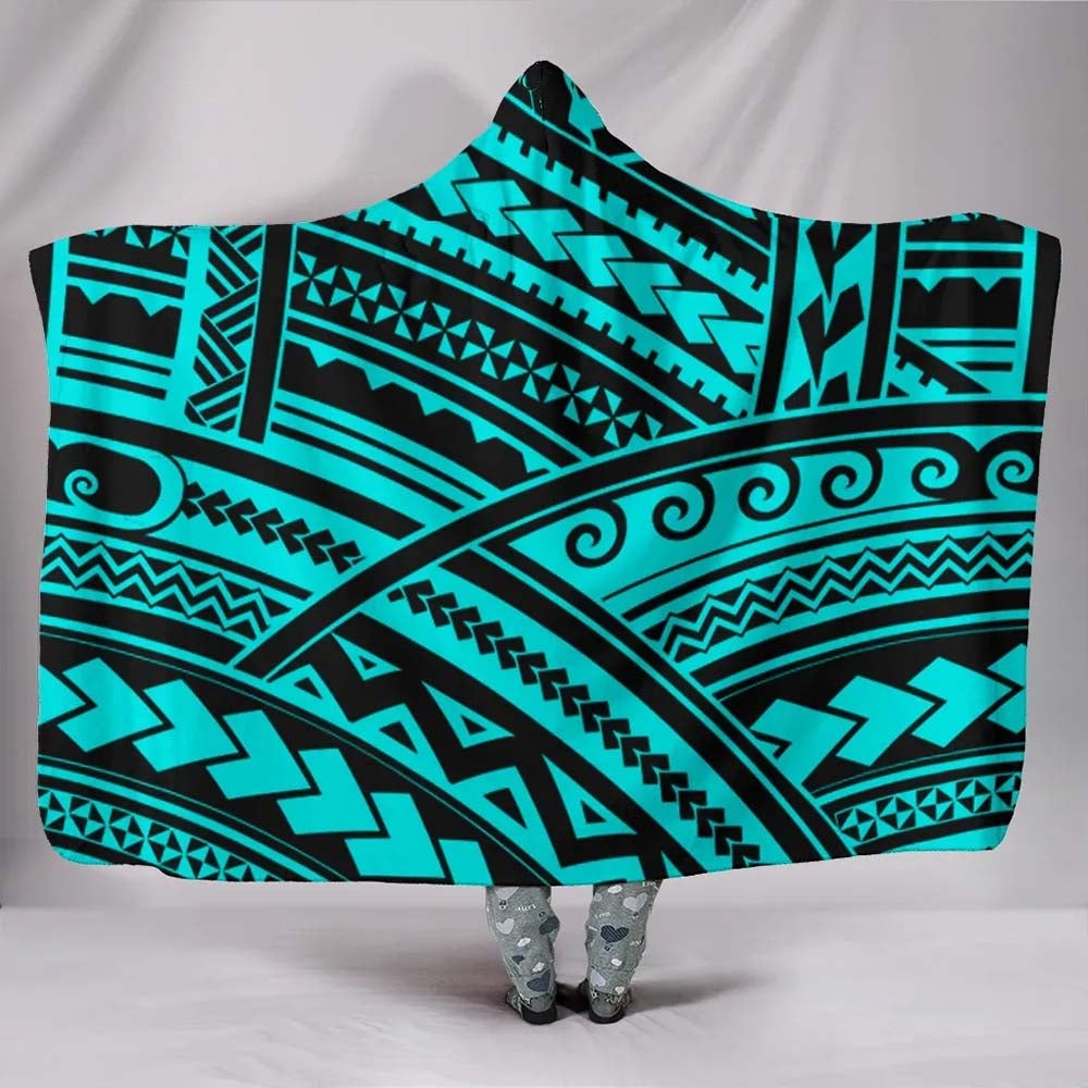 Polynesian Tribal Hooded Blanket-Myprintsy
