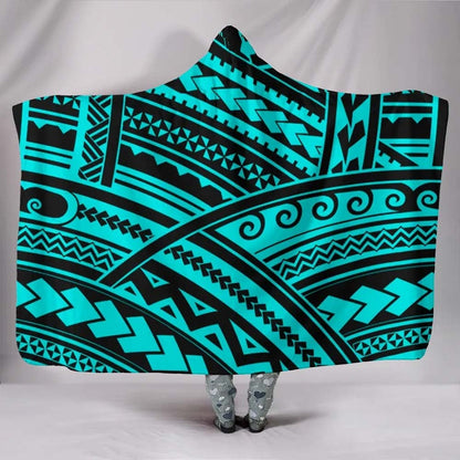 Polynesian Tribal Hooded Blanket-Myprintsy