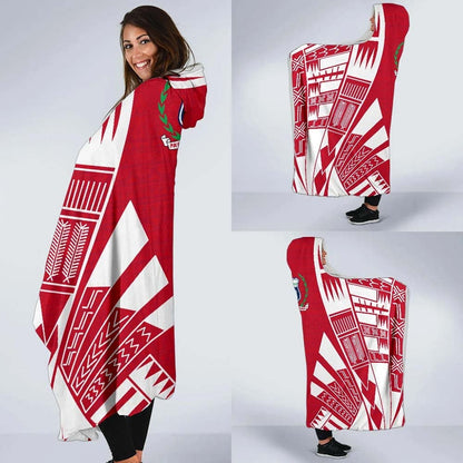 Samoa Hooded Blanket - Polynesian Tattoo Flag