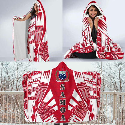 Samoa Hooded Blanket - Polynesian Tattoo Flag