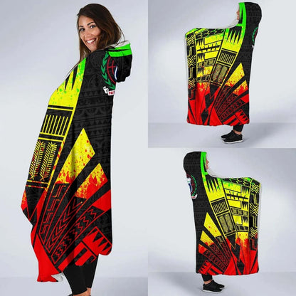 Samoa Hooded Blanket - Polynesian Tattoo Reggae